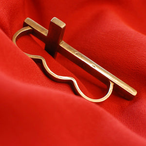 Bronze Cross Knuckle Ring