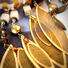 Load image into Gallery viewer, Golden Leaf Statement Necklace
