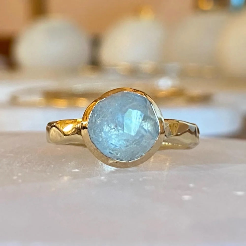 Aquamarine Talisman Ring