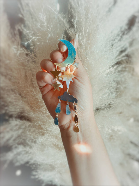 Dreamgaze Celestial Hand Painted Earrings