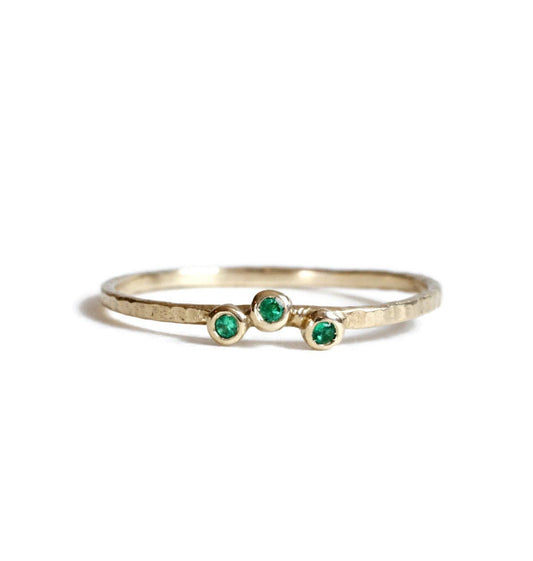 3 Emerald Ring